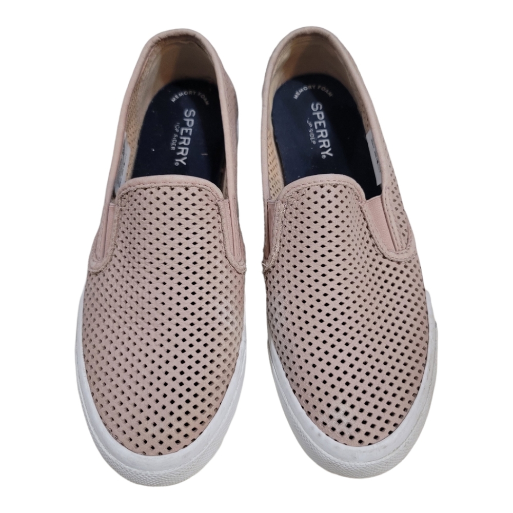 Sperry Seaside Perf Women's Tan Sneakers size 8.5